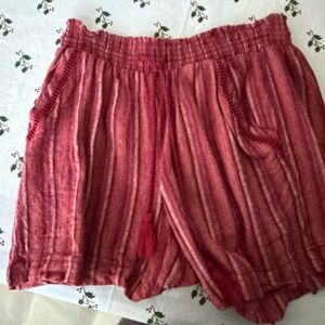 Briggs New York Red High Waist Shorts